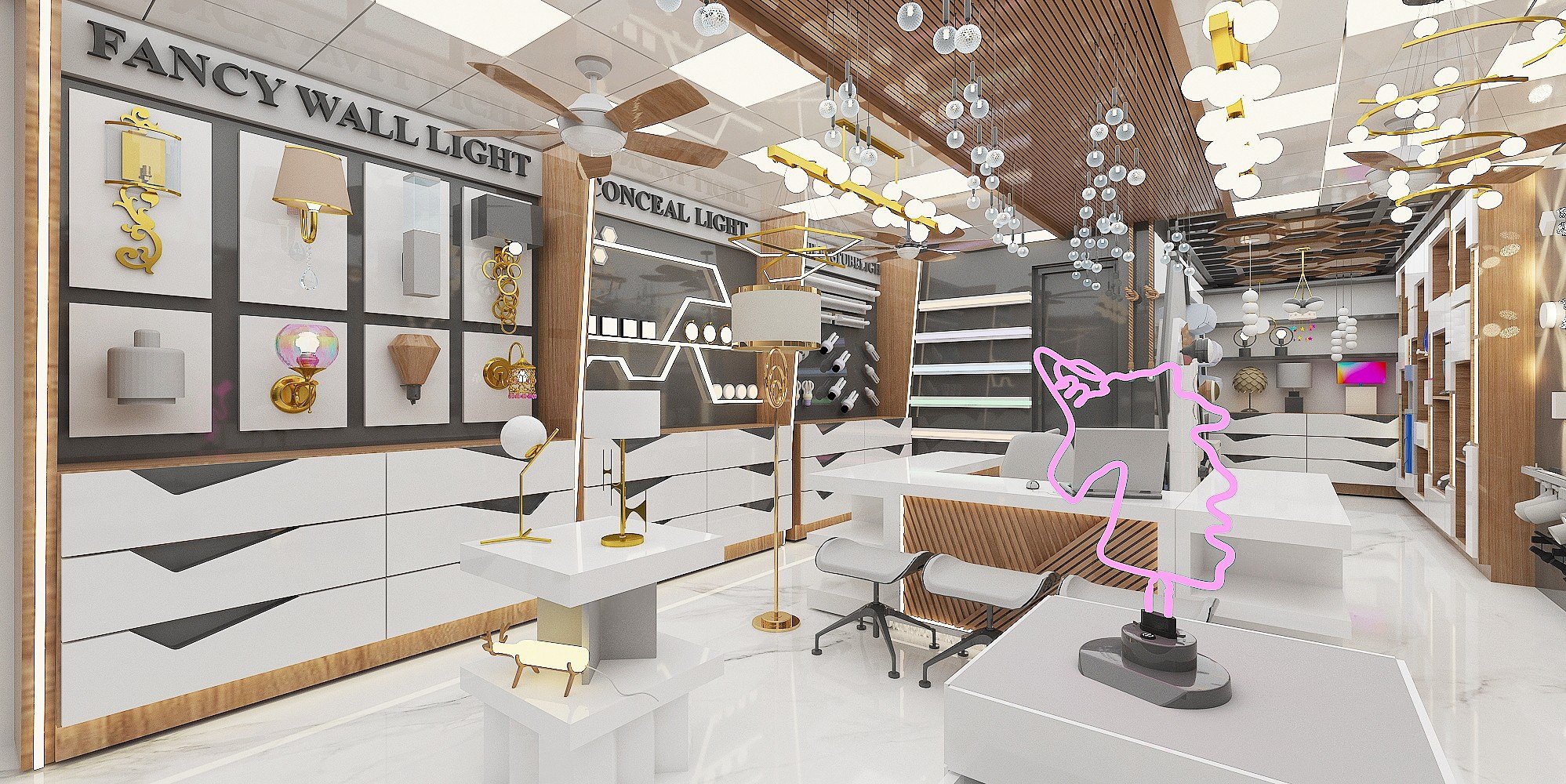 Premium Retail Showroom Electrical Design